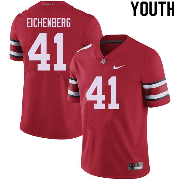 Ohio State Buckeyes #41 Tommy Eichenberg Youth Football Jersey Red
